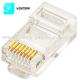 UTP metal Rj 45 Network Jack 8p8c 8 pin gold thickness as 03,06