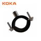 EPDM Heavy Duty Pipe Clamp Rubber Coated M10 M8 Electric Zinc