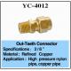 Brass 1/4 Fountain Pipe Fittings Outer Screw Connector