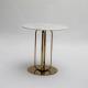 Modern Round Gold Coffee Table Marble Top For Living / Reception Room