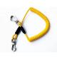 Diameter 7.0mm TPU Coated Plastic Coiled Stretchy Lanyard Clip Expandable