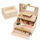 protable elegant PU leather cosmetic gift box with handle