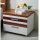 Metal Handles Nightstands Bedside Tables Particle Board With Melamine Material