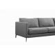 Grey Living Room Fabric Sofas 100% Polyester Corner Fabric Sofas