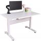 White Wooden Modern Executive Director Office Table with Pneumatic Height Adjustment