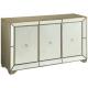 Contemporary 3 Door Mirrored Buffet Cabinet Sideboard Unit Home Furniture