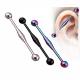 Stainless steel multi spiral industrial barbell ear piercing body jewelry