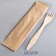 185 mm biodegradable recyclable disposable reinforced vintage wooden fork wrapped individually for activities