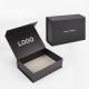 Custom Logo Black Book Shaped Magnetic Gift Box Rigid Cardboard Package For Cosmetics