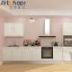 UK Style Solid Wood Door Panel High Gloss Lacquer Finish I Shape Mini Kitchen Cabinets