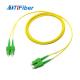 SC/APC-SC/APC SM DX 9/125 PVC Jacket Yellow Fiber Patch Cord OEM Available