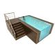 Acrylic Borderless Swimming Pool for Hotels 43m3 Pool Water Capacity 3050KGS Net Weight