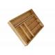 Natural Restaurant Bamboo Storage Organizer Utensil Tray Drawer Carbonized Color