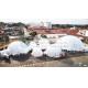 White Geodesic Wedding Dome Tent 30m Dia With PVC Curtains Door