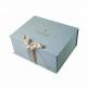 Ribbon Closure Style Jewelry Packaging Boxes , Folding Gift Packaging Box Durable