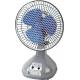 Silver And Blue Metal Car Cooling Fan Rechargeable And Standable