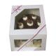 chocolate  birthday cake cardboard color paper  box with clear window