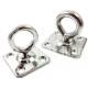 STAINLESS STEEL PAD EYE WITH SWIVEL, SQUARE BOAT PLATE STAPLE RING HOOK