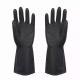 High quality long black latex gloves