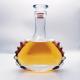 0.75L Tequila Glass Bottle With Glass Stopper ISO14001 Printing Golden