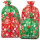 Merry Christmas Large Plastic Gift Sack , 36×44 Plastic Christmas Gift Sacks