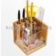 Countertop Stationery Wooden Display Racks Acrylic Wood Pen / Knife Display Stand
