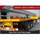 20ft / 40 ft Flatbed Trailer ,  Air Suspension 3mm Platform Flatbed Trailer Truck