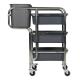3 Tier Stainless Steel Trolley Hotel Cleaning Supplies 3 Tier Service Trolley