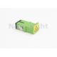 Green Color FTTH SC Fiber Optic Adapter With Hinged Dust Cover ROSH Approved