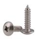 SS304 Extra Wide M5 Round Head Screw , Natural Self Tapping Machine Screws