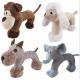 Rubber Plush Puppies Dog Toys Safe For Aggressive Chewers