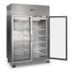 Commercial Kitchen Refrigerated Freezer Stainless Steel Dual Temperature Vertical Freezer