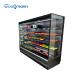 Auto Defrost Open Air Refrigerated Display Cases Fridge Cabinet Single