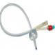 Clear Color 2 Way Silicone Foley Catheter , Intermittent Urinary Catheter