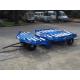 Stable Cargo Dolly Trailer , Steel Pallet Dolly Blue Color Turn Table Type