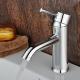 Home Wash Hand Chrome Basin Single Hole Tap Faucets , Contemporary Lever Lavatory Faucet