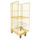 Steel Logistics Trolley Transports Foldable Frame Metal Security Wire Mesh Trolley