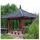 Glossy Chinese Glazed Roof Tiles Gazebo Pagoda Wooden Garden Pavilion