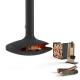 Ce Intertek Certified wood burning fire pits Hotel Rotating Modern Suspended Fireplace Round 600mm