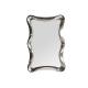 Wave Shape Wall Mounted Makeup Mirror Magnifying Silver Bathroom