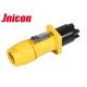 IP44 / IP65 Waterproof Electrical Plug Connectors Yellow And Black Shell