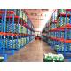 5000mm Drive Through Pallet Racking Blue / Orange Industrial Metal Shelving