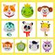 5PCS Cute Animal Paper Plate Craft Kit Kids DIY Birthday Gift Box