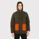Washable Men's Heated Body Warmers 7.4V Rechargeable Heated Jacket with 4 Heating Zones
