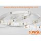 Shopping Malls Flexible LED Strip Lights FPC Body Material With Wide View Angle
