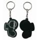 Fashionable Design PVC Key Chain PMS Colors Merrowed Borders