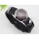 Black Leather Bangle Bracelets with Round Ball 1700029