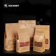 Durable Kraft Paper Stand Up Zipper Bag Gravure Printing With See Through Window