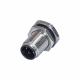 4P Circular Multipole M12 Waterproof Connectors PCB Quick Lock Type Metal Electrical Connector