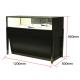 Brush Stainless Steel Retail Glass Display Cabinets , Matte Black Jewelry Display Cases